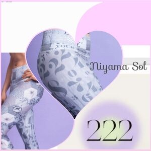 🔢💠⚜️🔢Niyama Sol Angel Numbers Leggings in Gray and Black Xs BNWT